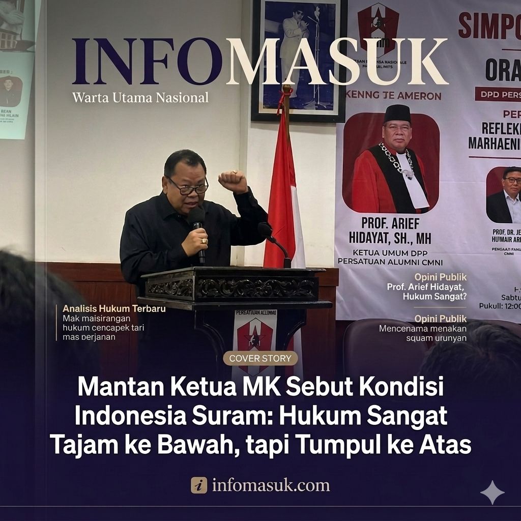 Prof Arief Hidayat: PENEGAKAN HUKUM DI INDONESIA MASIH SURAM, "TAJAM KE BAWAH, TUMPUL KE ATAS"