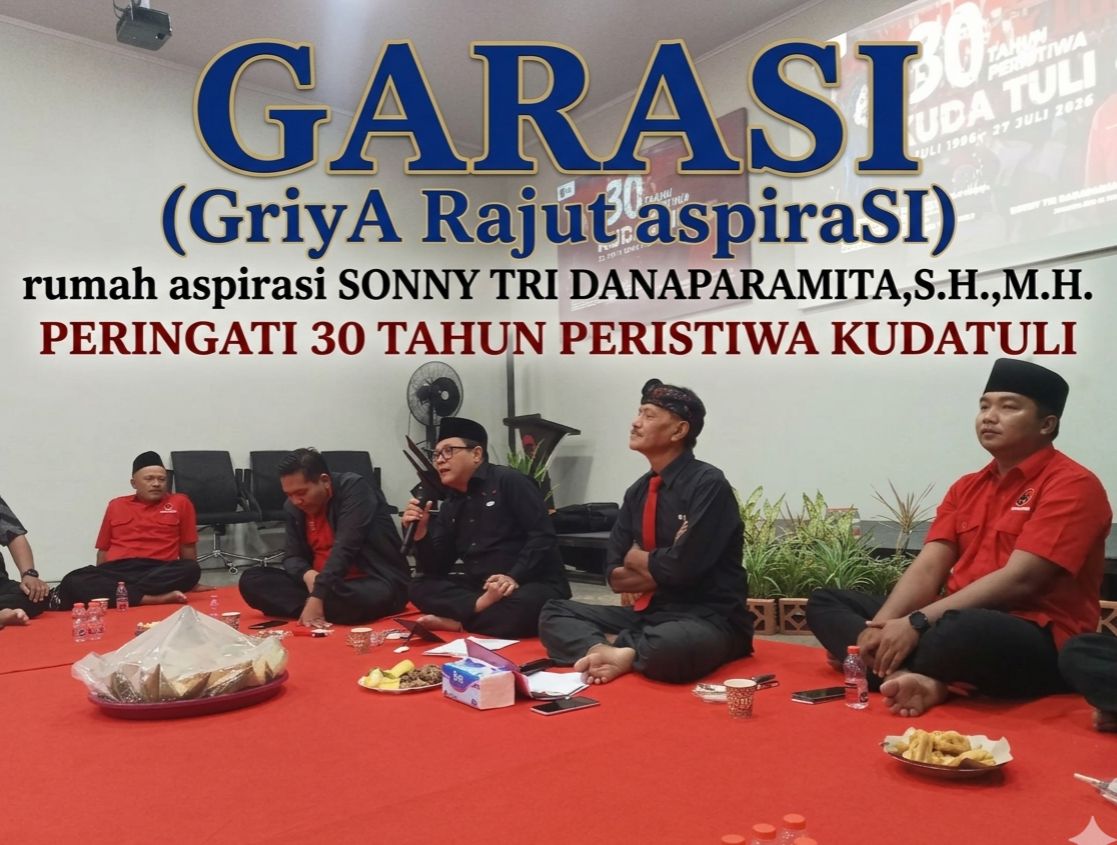GARASI rumah aspirasi Sonny Tri Danaparamita,S.H.,M.H. Peringati 30 tahun peristiwa kudatuli