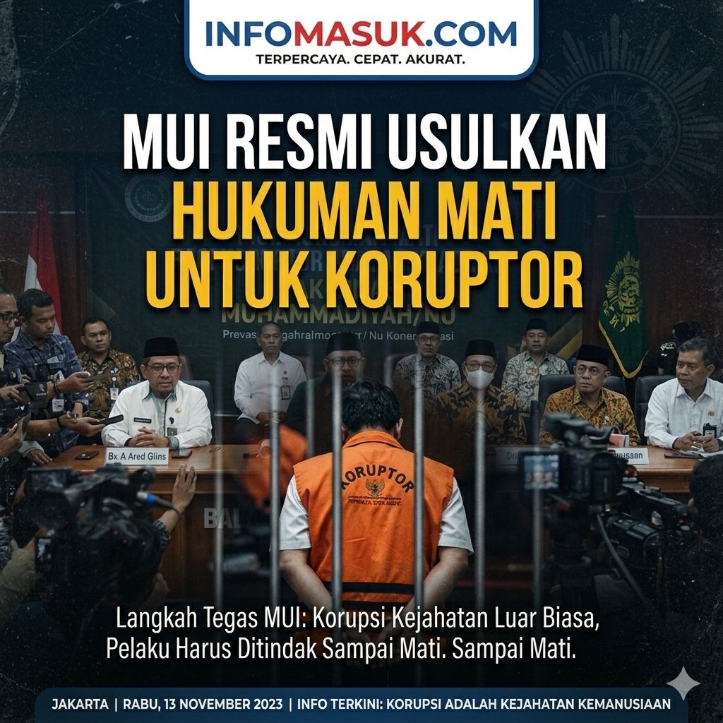 MUI RESMI USULKAN HUKUMAN MATI UNTUK KORUPTOR
