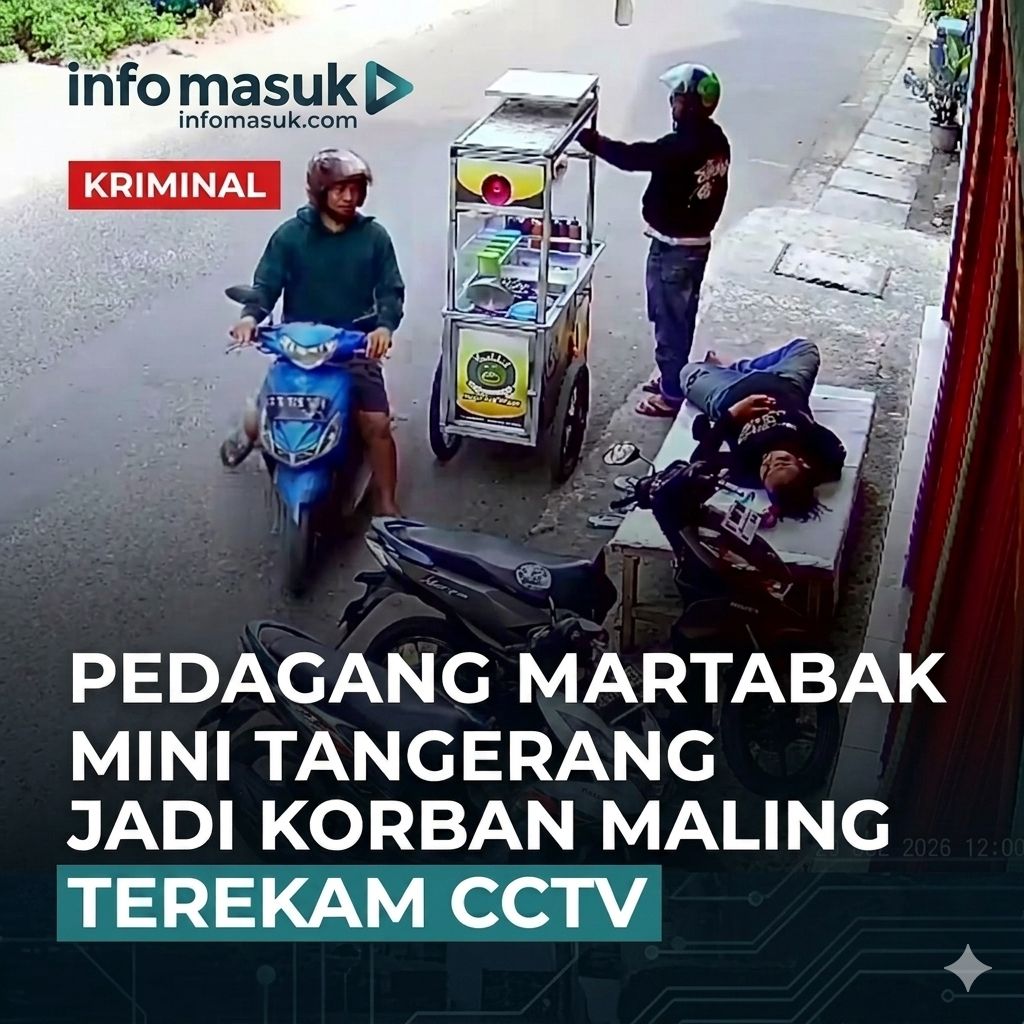 PENJUAL MARTABAK MINI JADI KORBAN PENCURIAN SA'AT TERTIDUR DI SEBELAH ROMBONG JUALANNYA