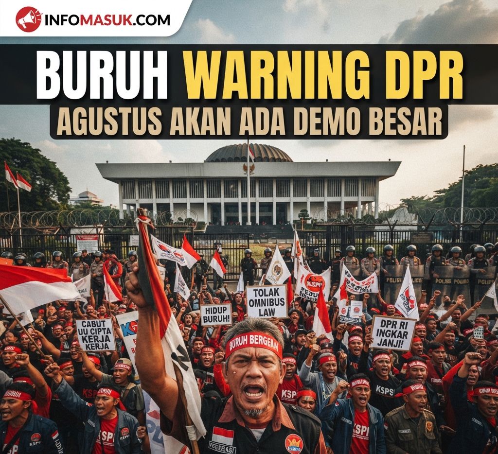 BURUH TEMUI DPR, AGUSTUS AKAN ADA KERUSUHAN BESAR