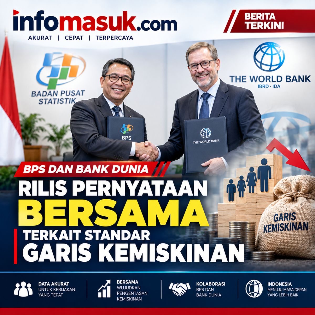 BPS dan Bank Dunia Rilis Pernyataan Bersama Terkait Standar Garis Kemiskinan